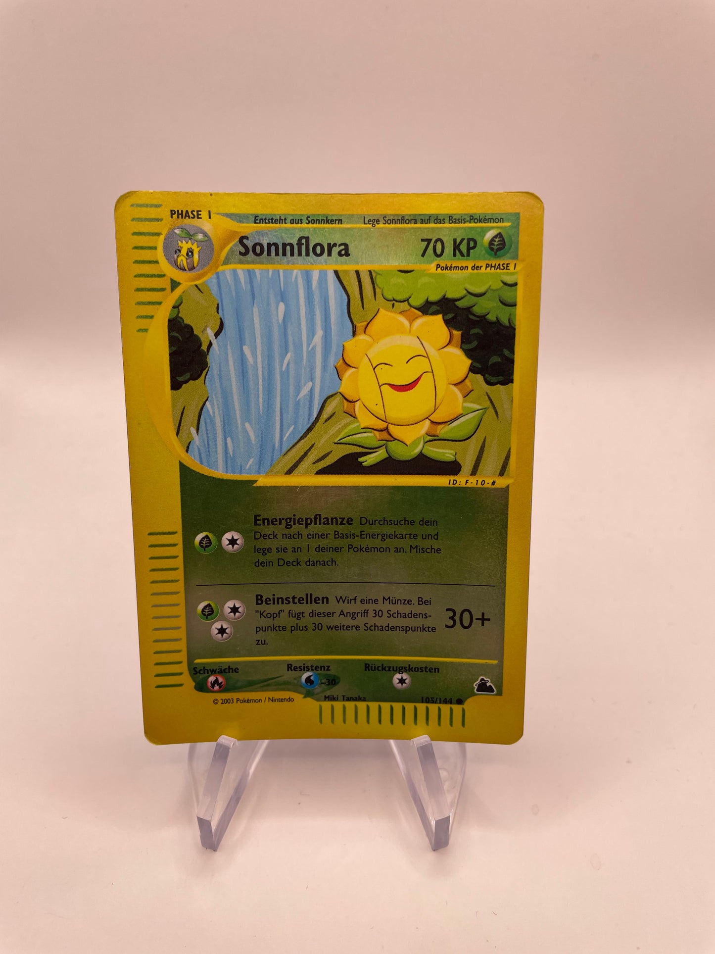 Pokémon Karte Reverse e-Series Sonnflora 105/144 Deutsch