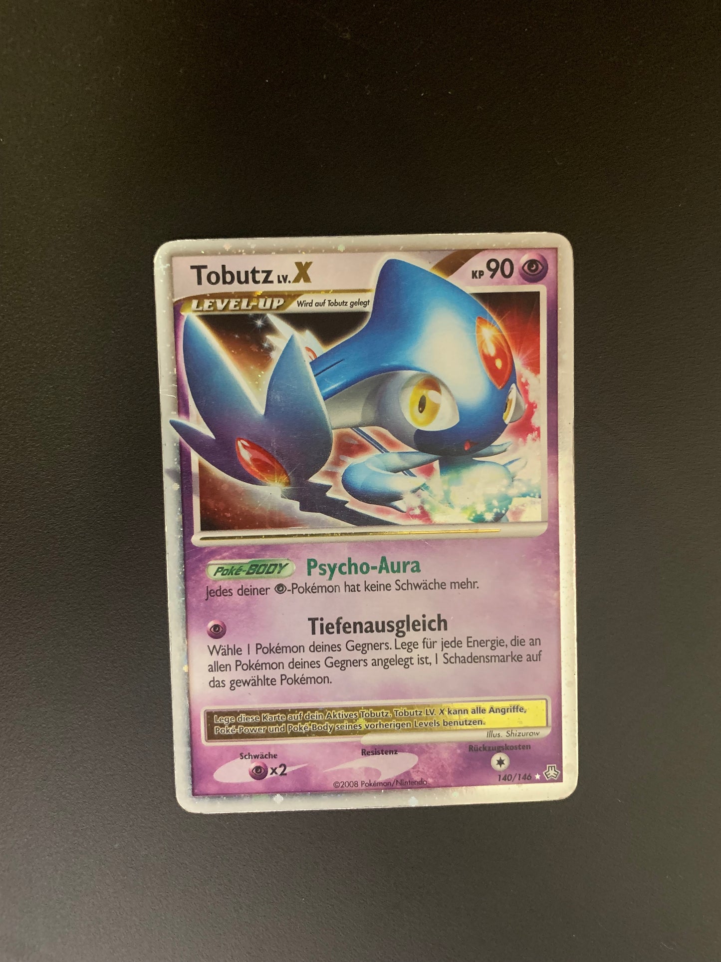 Pokemon Karte Lv.X Tobutz 140/146 Deutsch