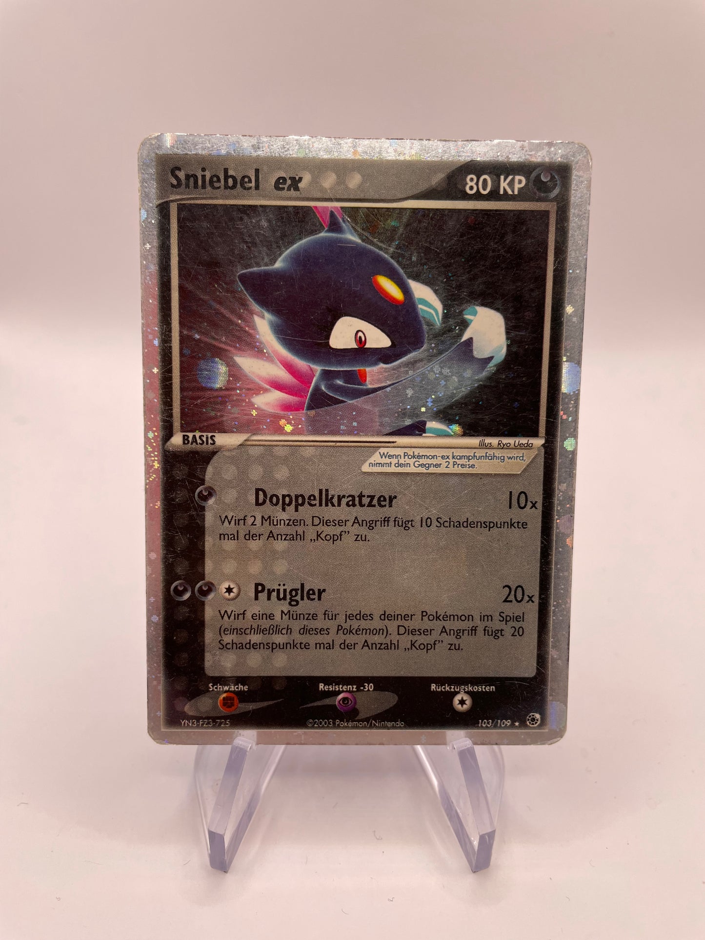 Pokemon Karte EX Sniebel 103/109 Deutsch