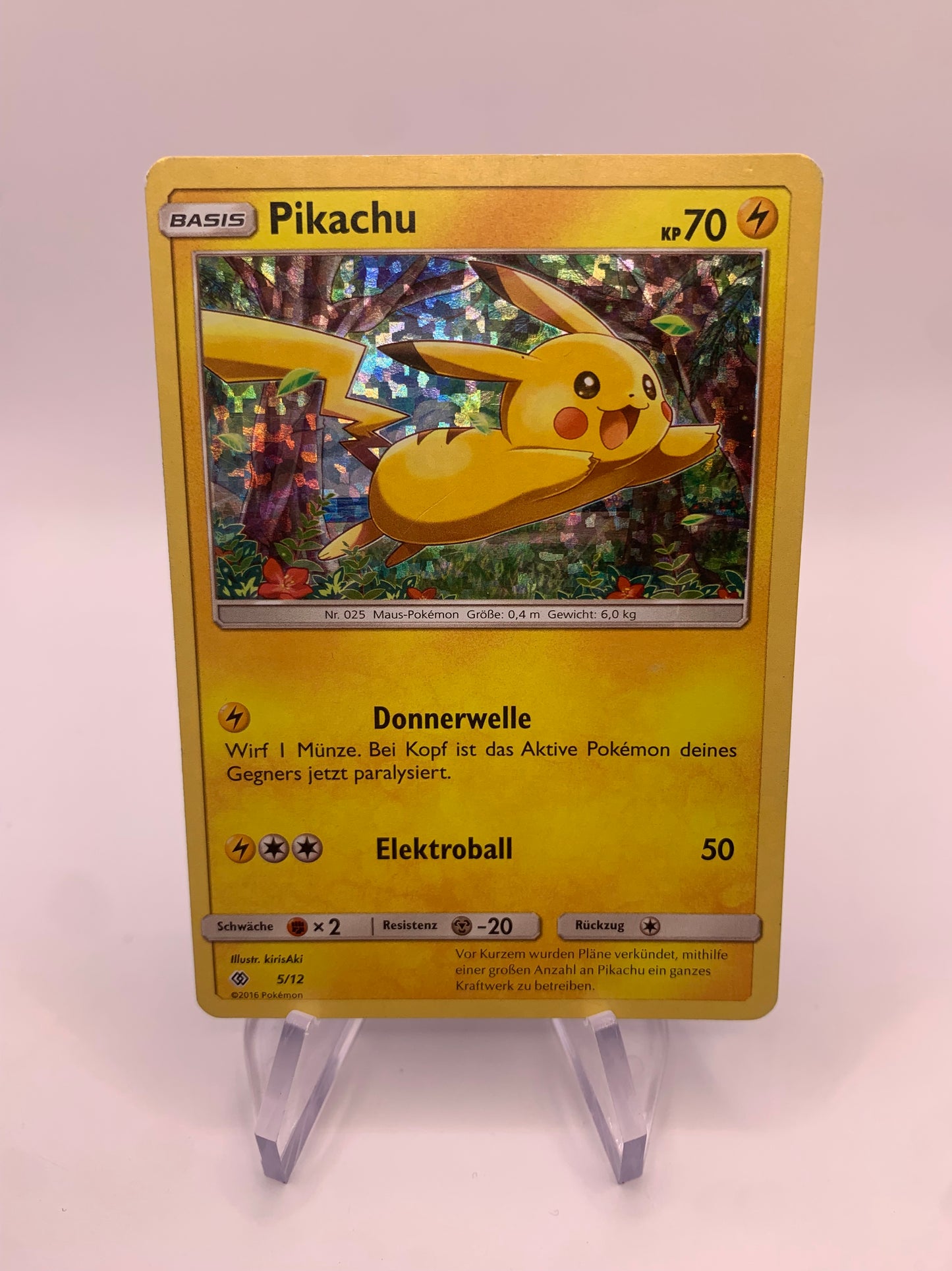 Pokemon Card Holo Pikachu 5/12 German