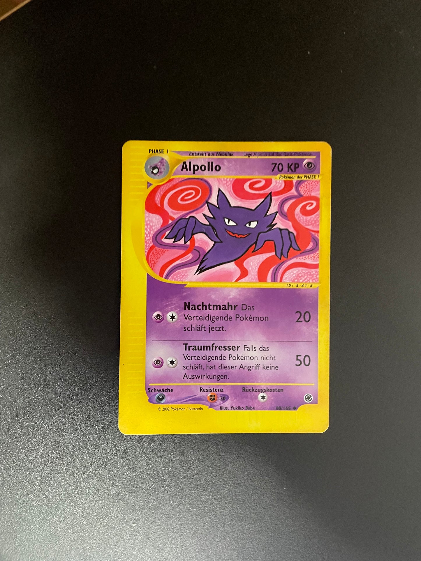 Pokemon Karte e-Series Alpollo 80/165 Deutsch