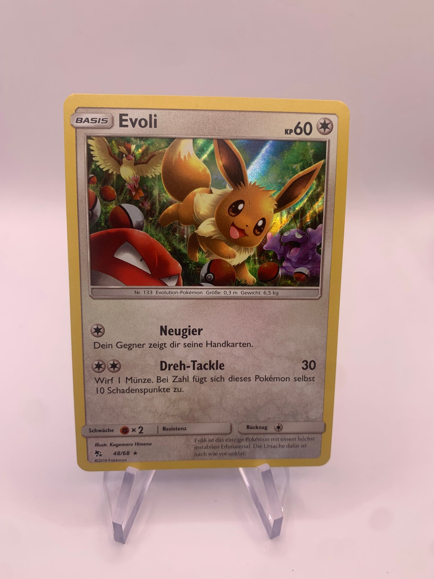 Pokemon Karte Holo Evoli 48/68 Deutsch