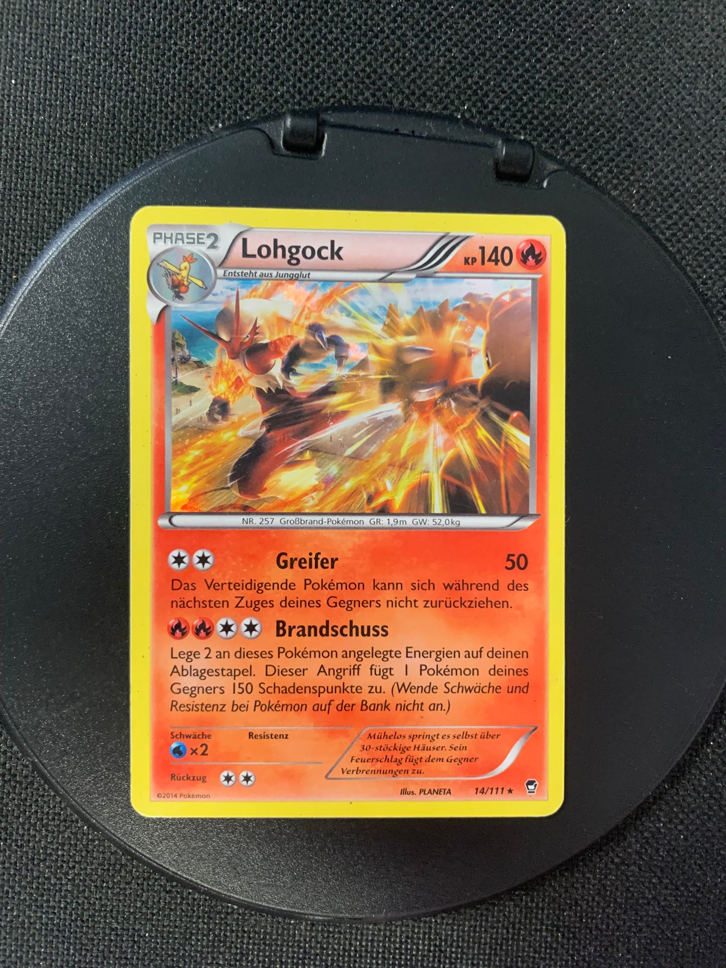 Pokemon Karte Holo Lohgock 14/111 Deutsch