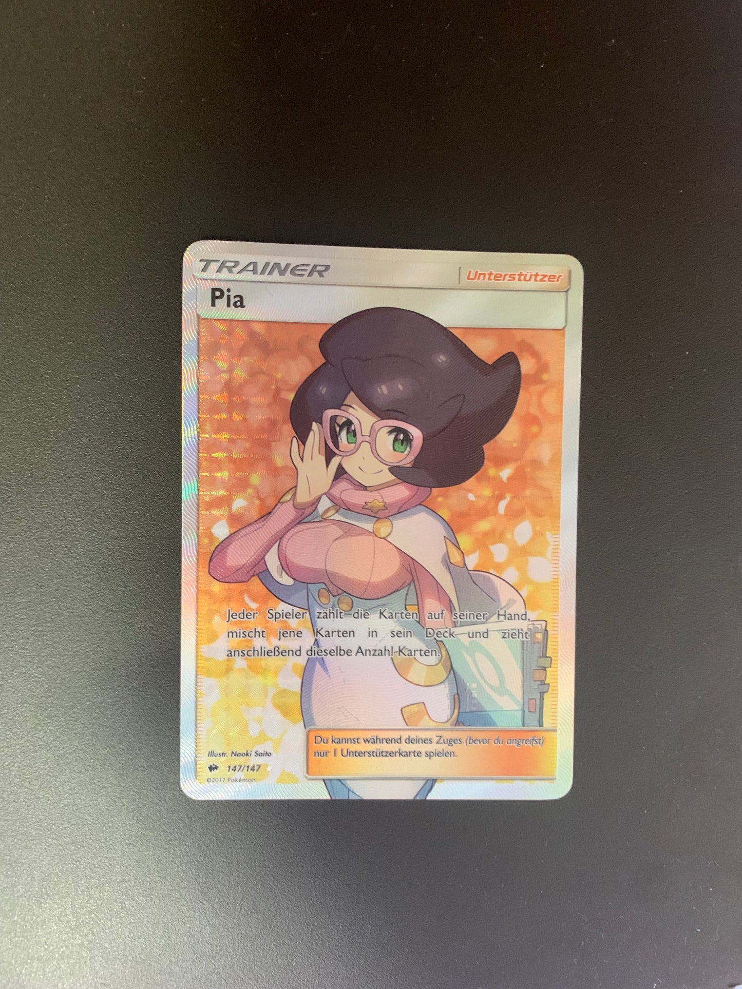 Pokemon Karte Fullart Trainer Pia Fullart 147/147 Deutsch