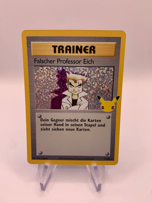 Pokemon Karte Holo Celebration Falscher Professor Eich