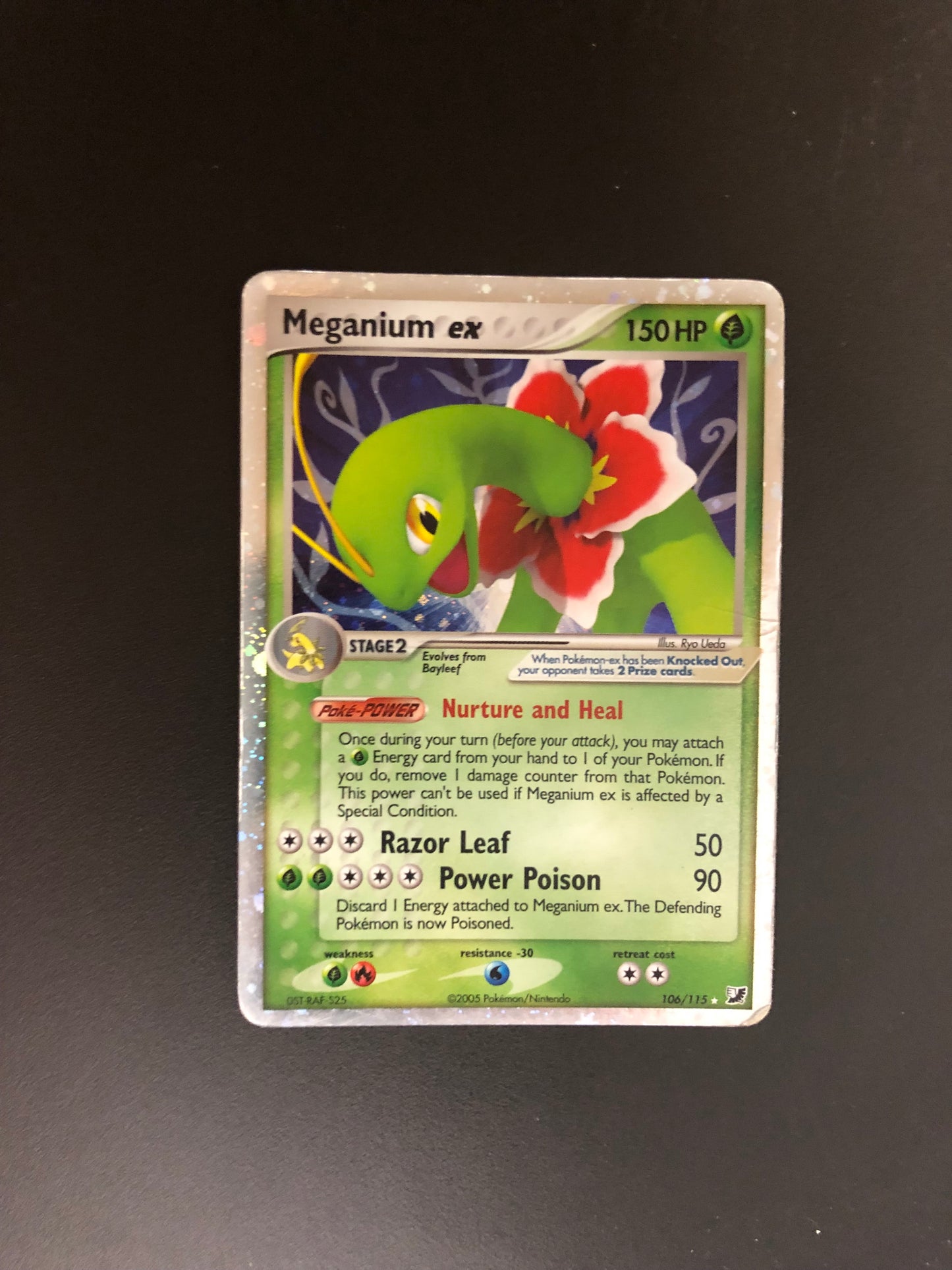 Pokemon Karte Holo EX Meganium 106/115 Englisch