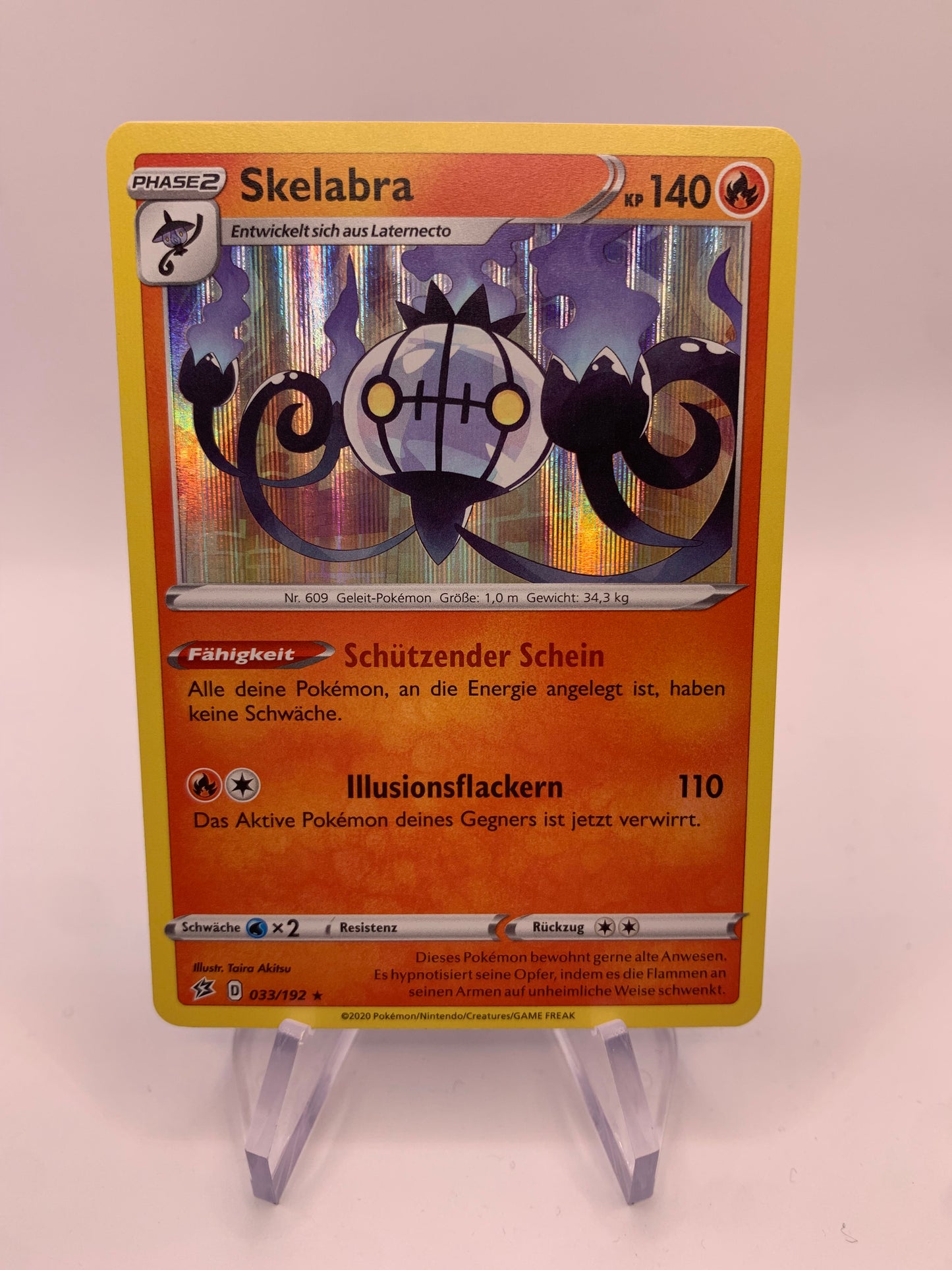 Pokémon card Holo Skelabra 33/192 German