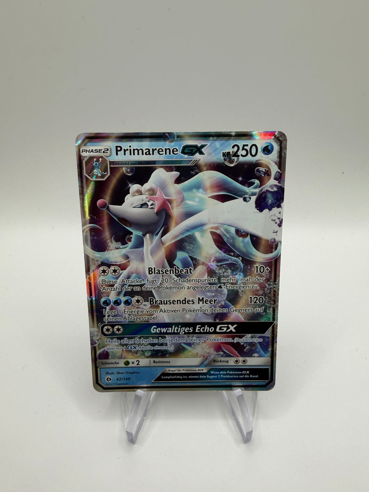 Pokemon Karte Primarene GX 42/149 Deutsch