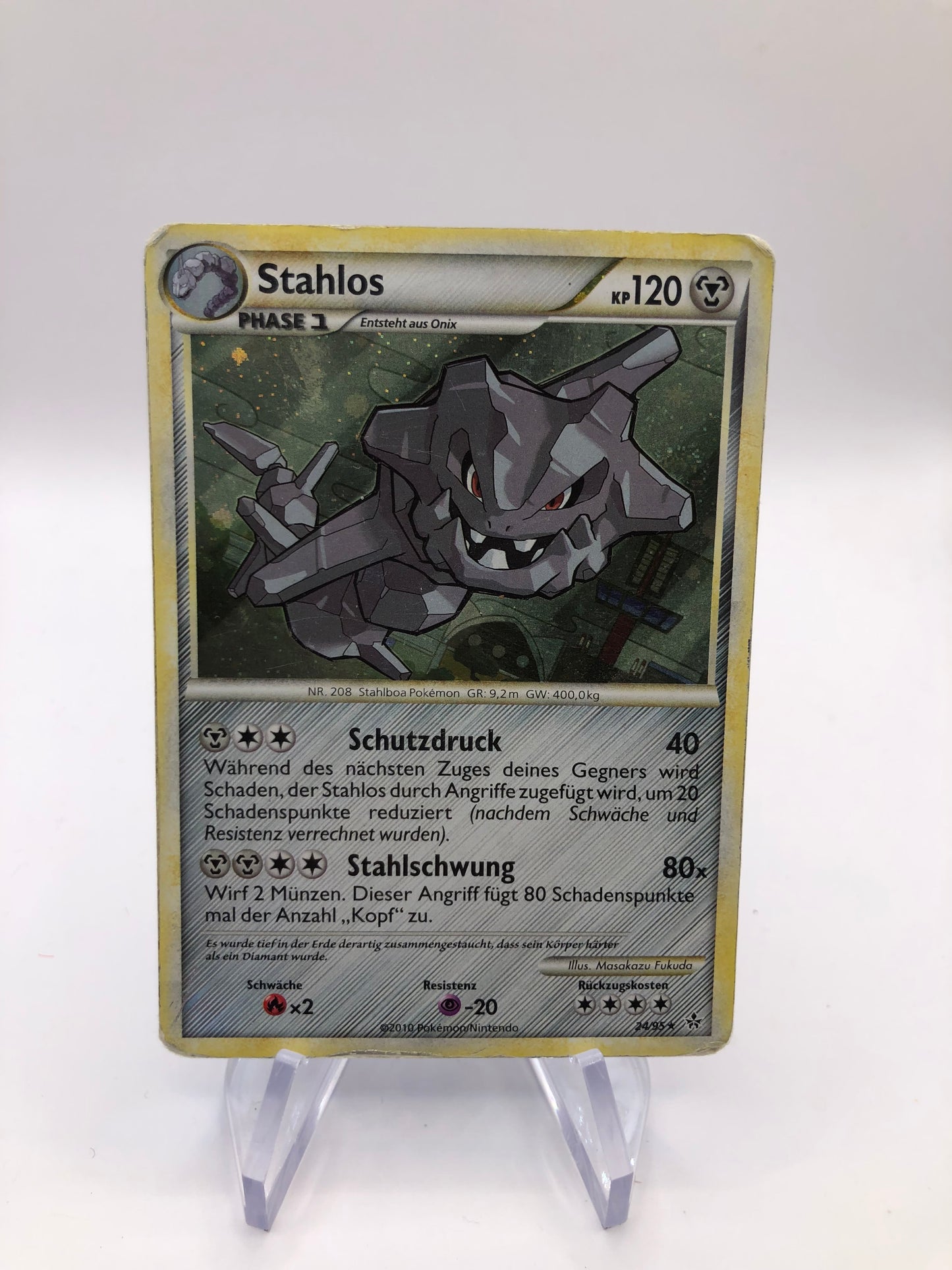 Pokemon Karte Holo Stahlos 24/95 Deutsch