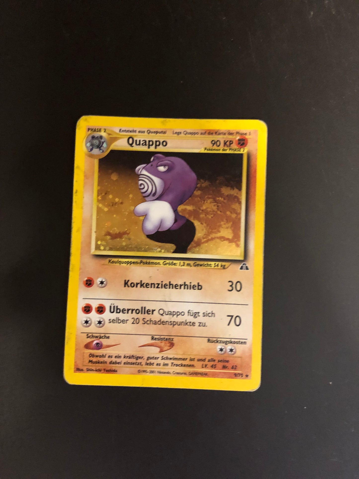 Pokemon Karte Holo Quappo 9/75 Deutsch