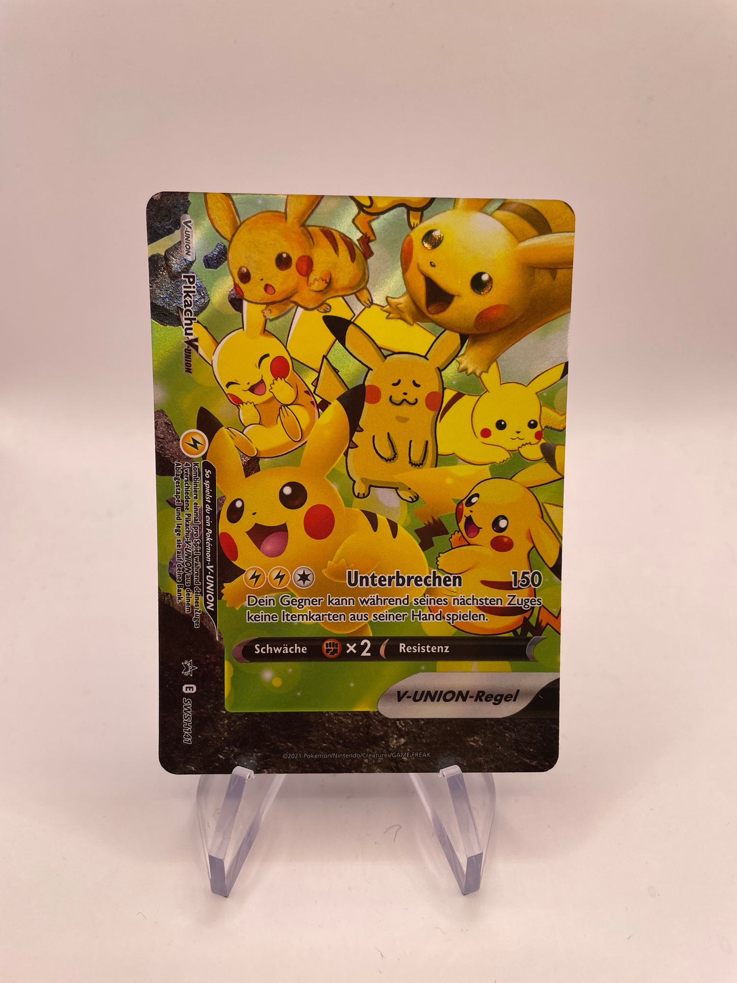 Pokémon Karte V-Union Pikachu SWSH141 Deutsch