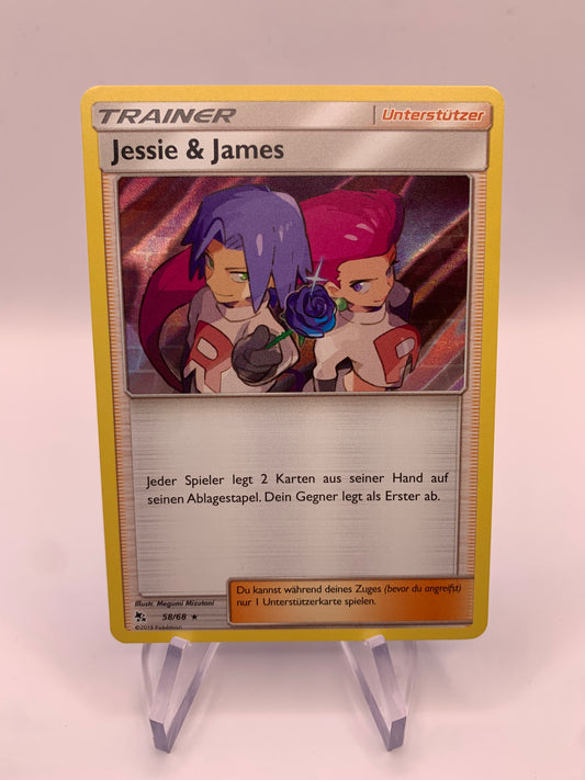 Pokemon Karte Holo Trainer Jessie & James 58/68 Deutsch