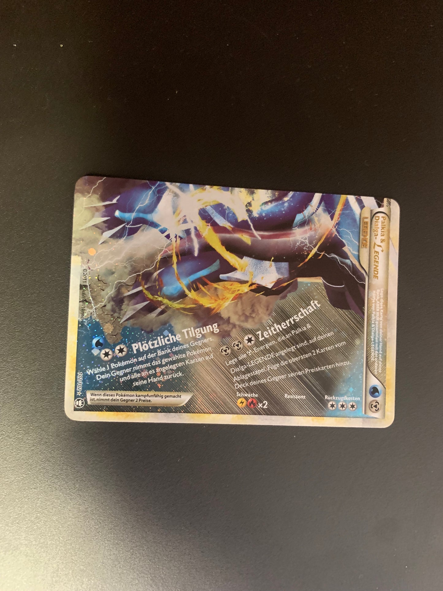 Pokemon Karte Legenden Palkia & Dialga 102/102 Deutsch