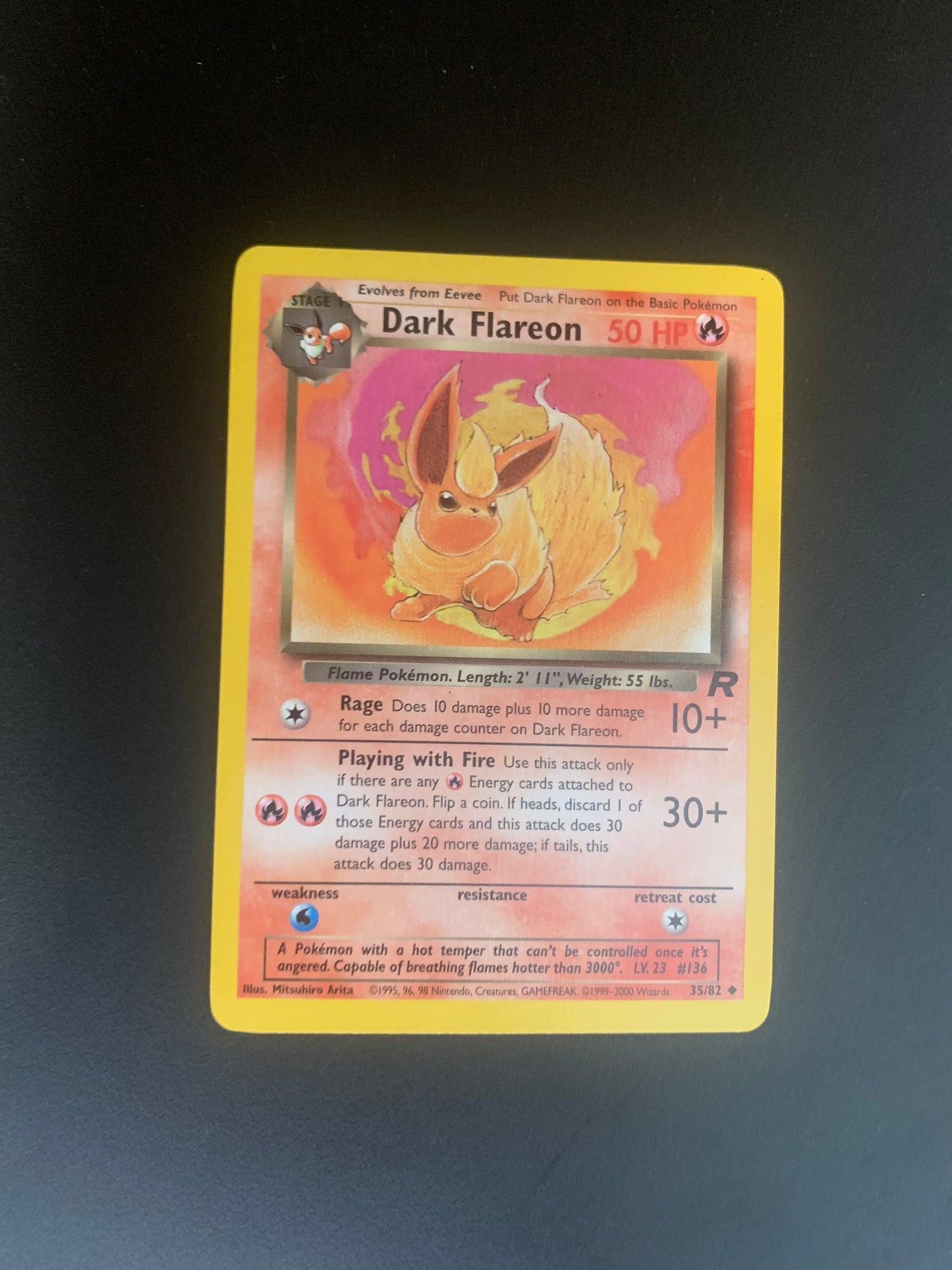 Pokemon Karte Dunkles Flamara 35/82 Englisch