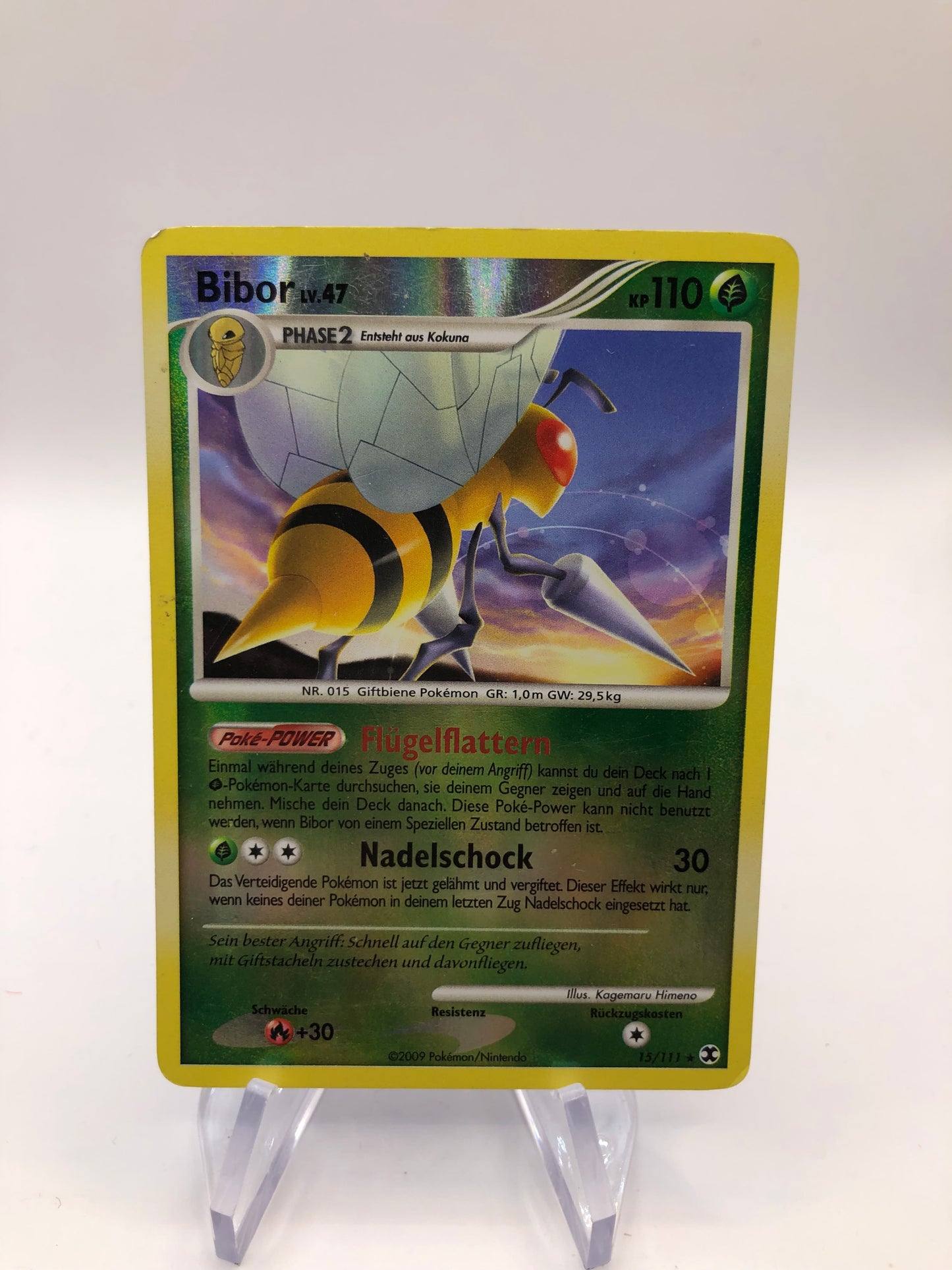 Pokemon Karte Revers Bibor 15/111 Deutsch