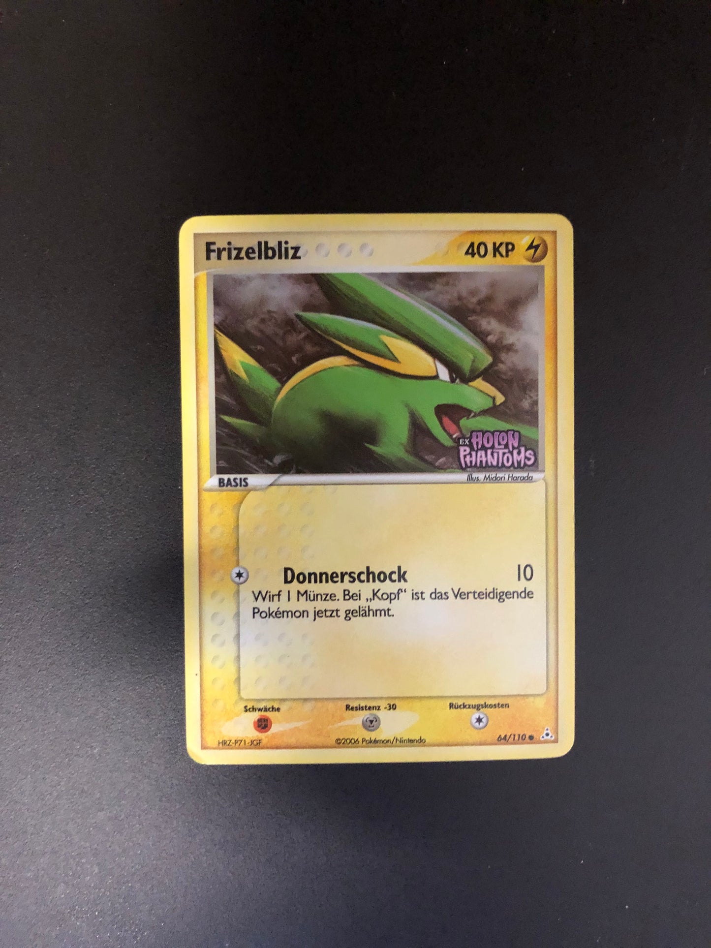 Pokemon Karte Revers Stamp Frizelbliz 64/110 Deutsch