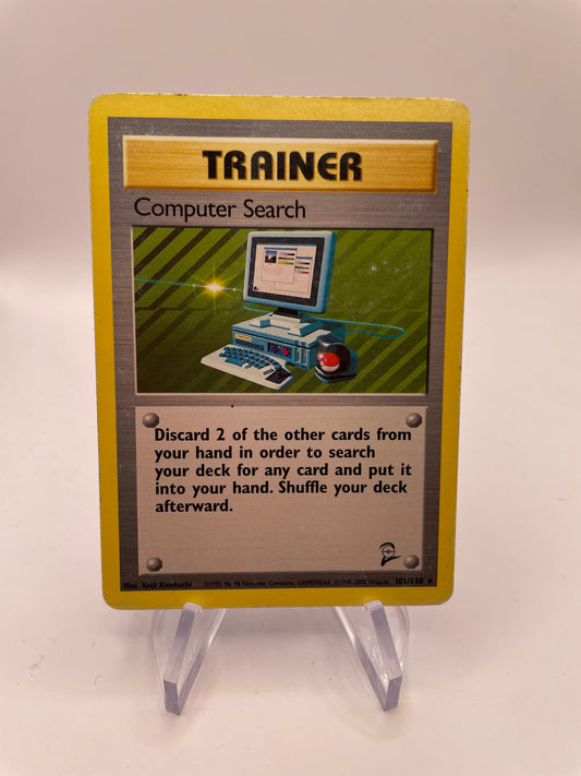 Pokemon Karte Base-Set 2 Trainer Computer Search 101/130 Englisch