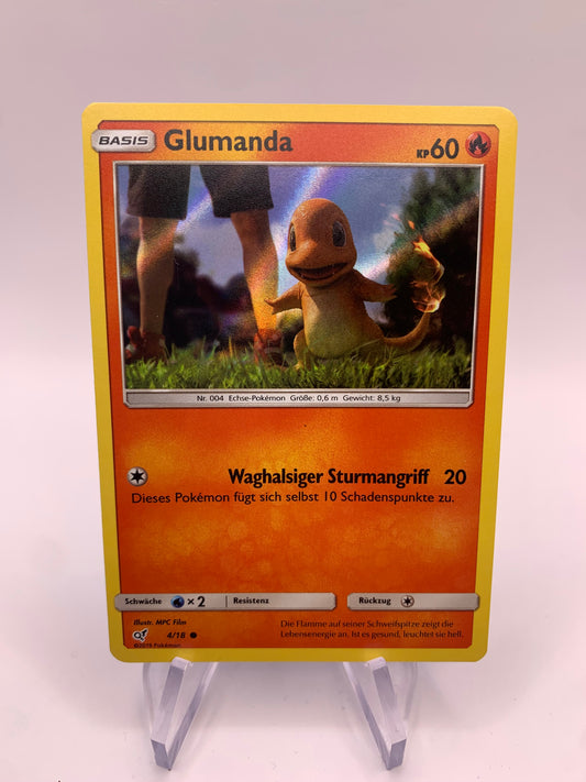 Pokemon Karte Detektiv Pikachu Glumanda 4/18 Deutsch