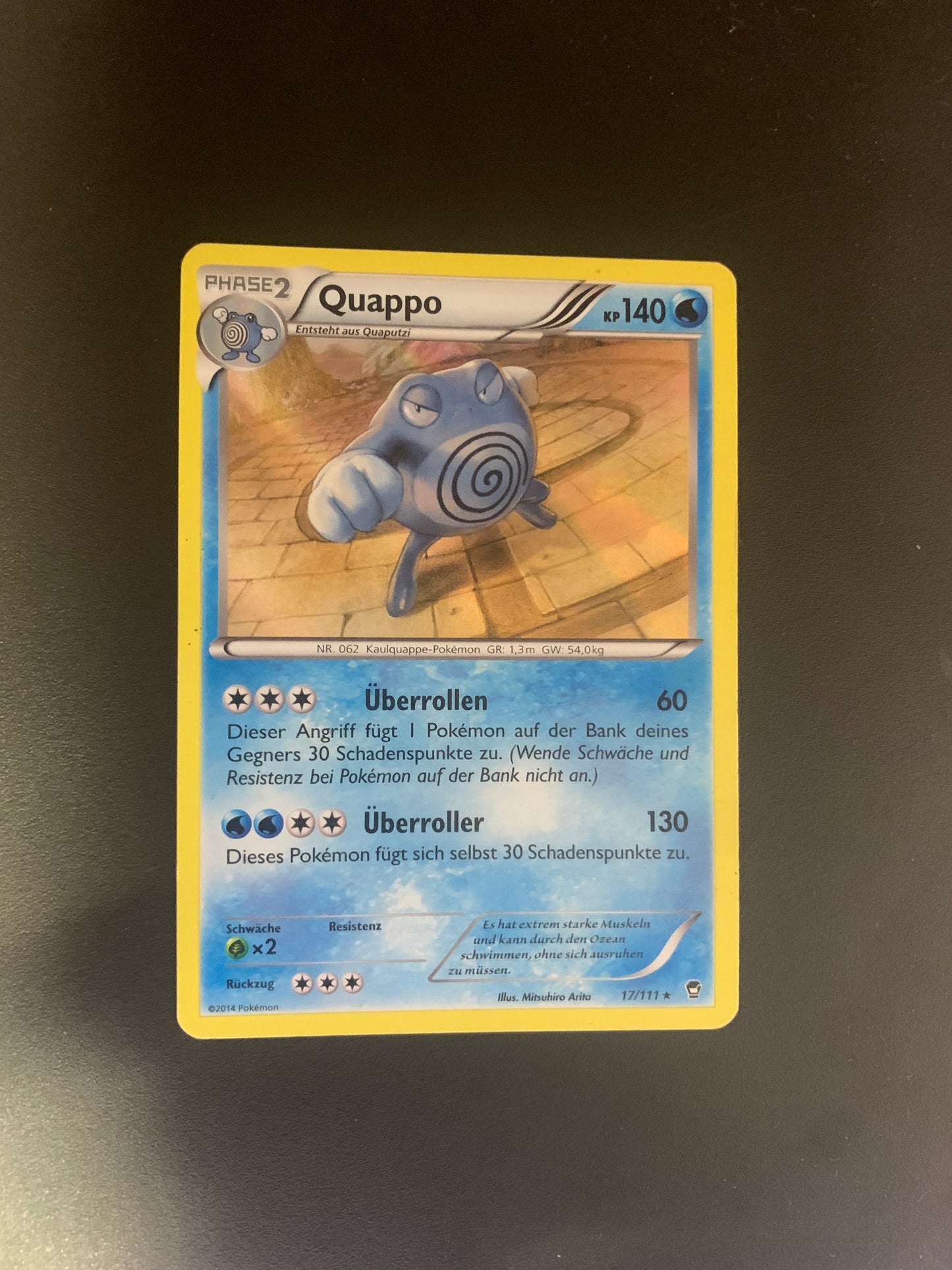 Pokemon Karte Holo Quappo 17/111 Deutsch