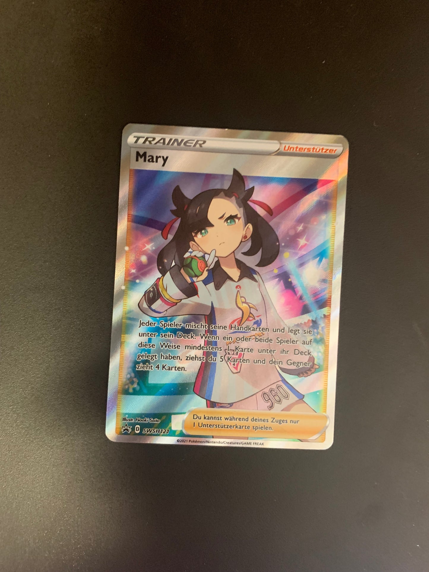 Pokemon Karte Promo Trainer Mary SWSH123 Deutsch