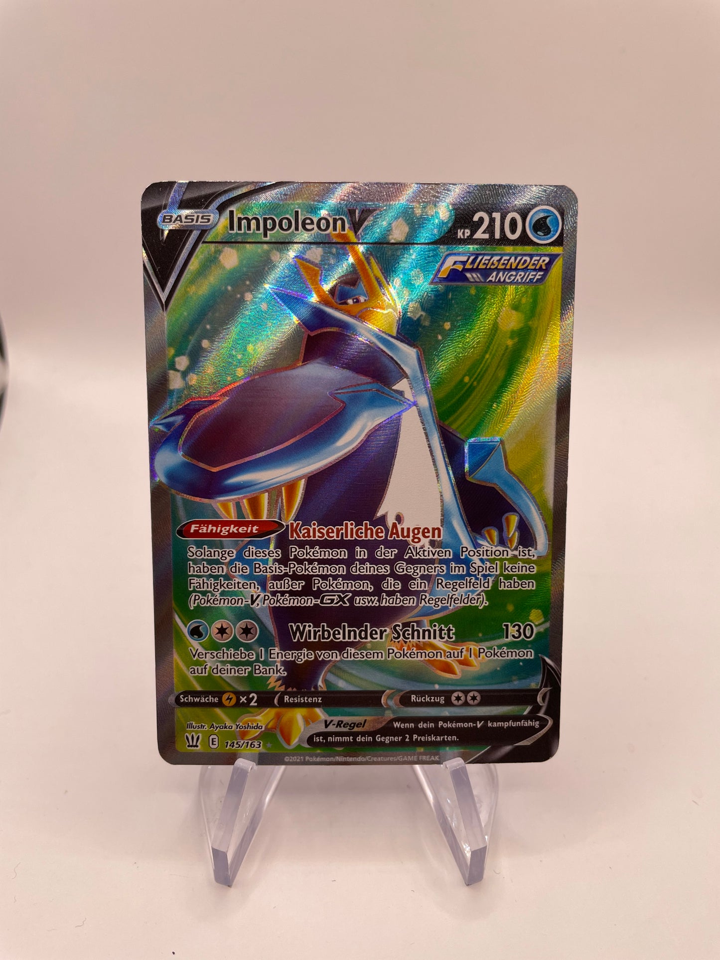 Pokémon Karte V Impoleon 145/163 Deutsch