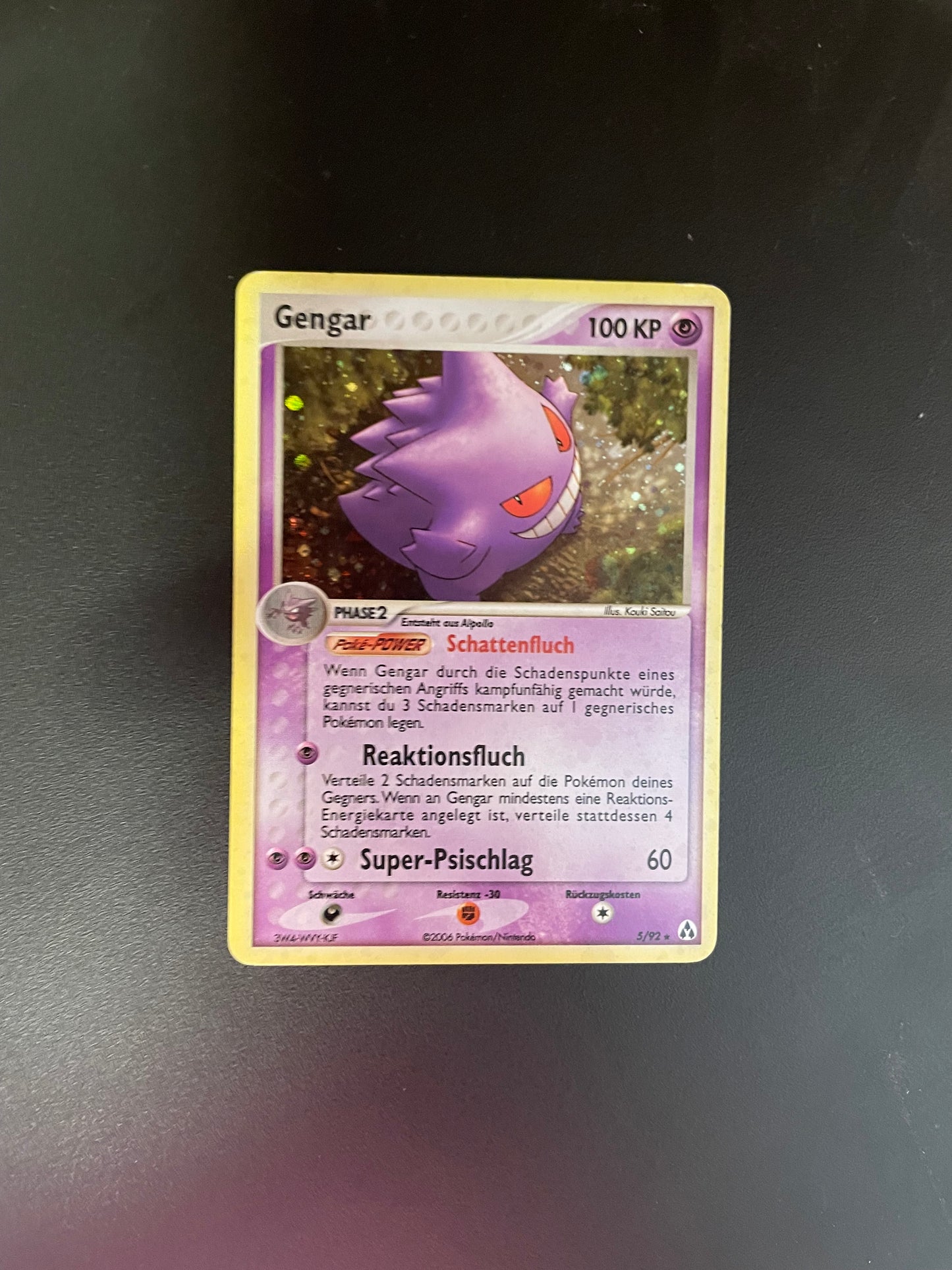Pokemon Karte Holo Gengar 5/92 Deutsch