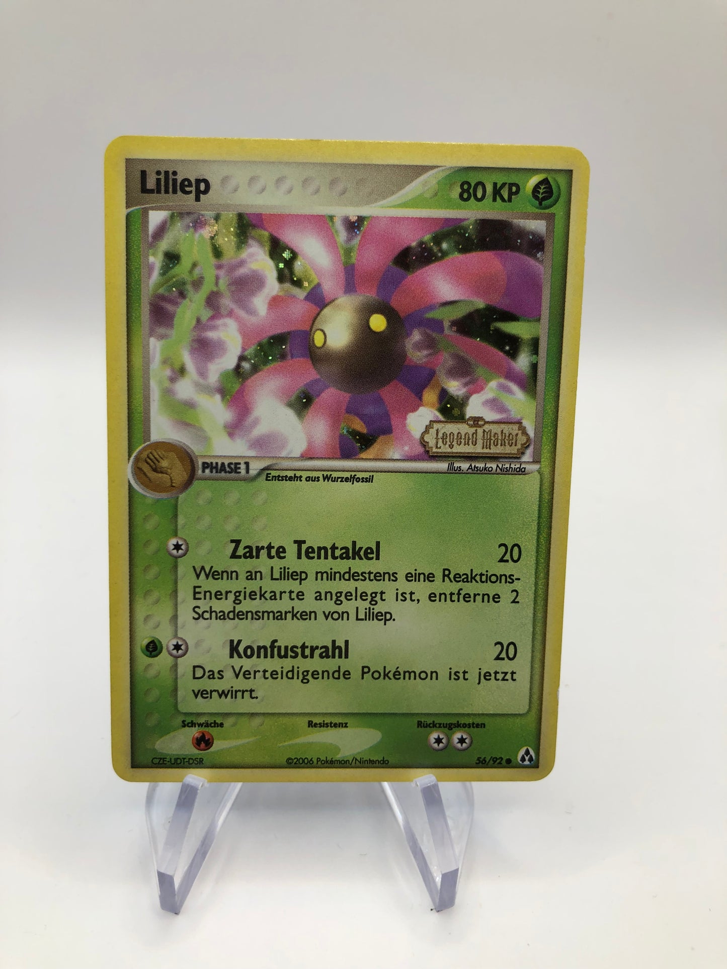 Pokemon Karte Revers Stamp Liliep 56/92  Deutsch