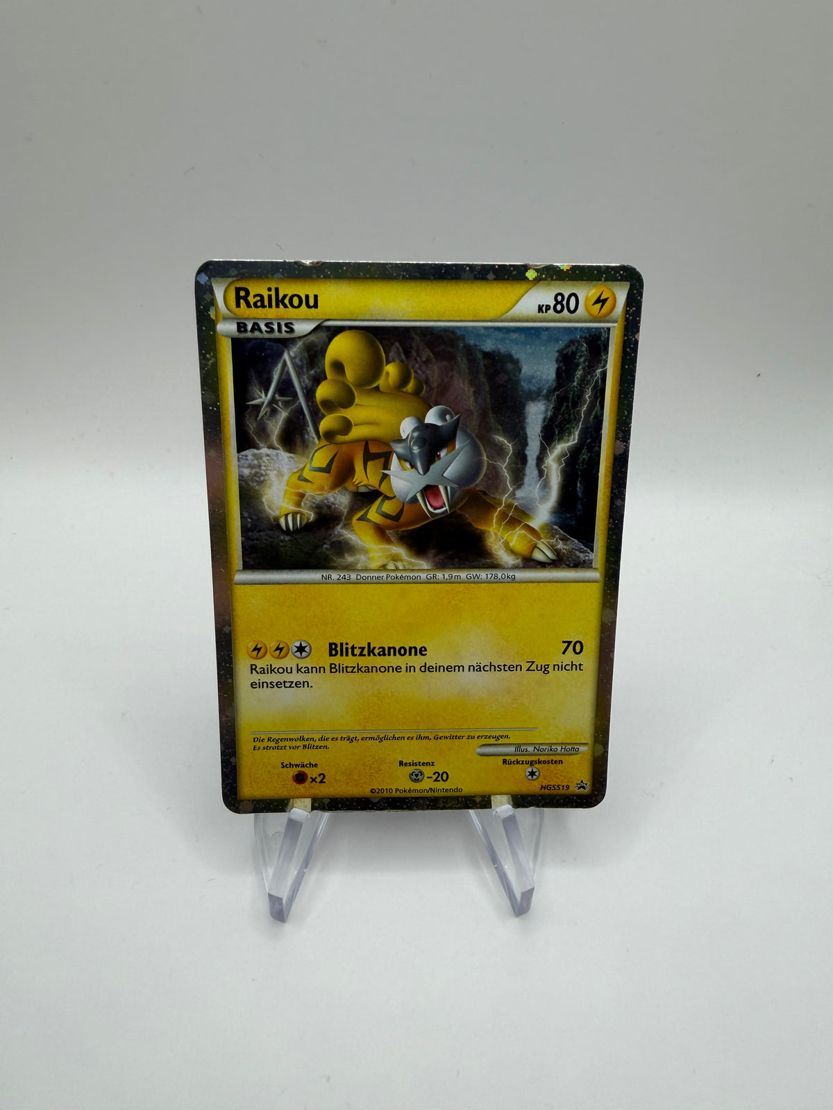 Pokemon Karte Promo Shiny Raikou HGSS19 Deutsch