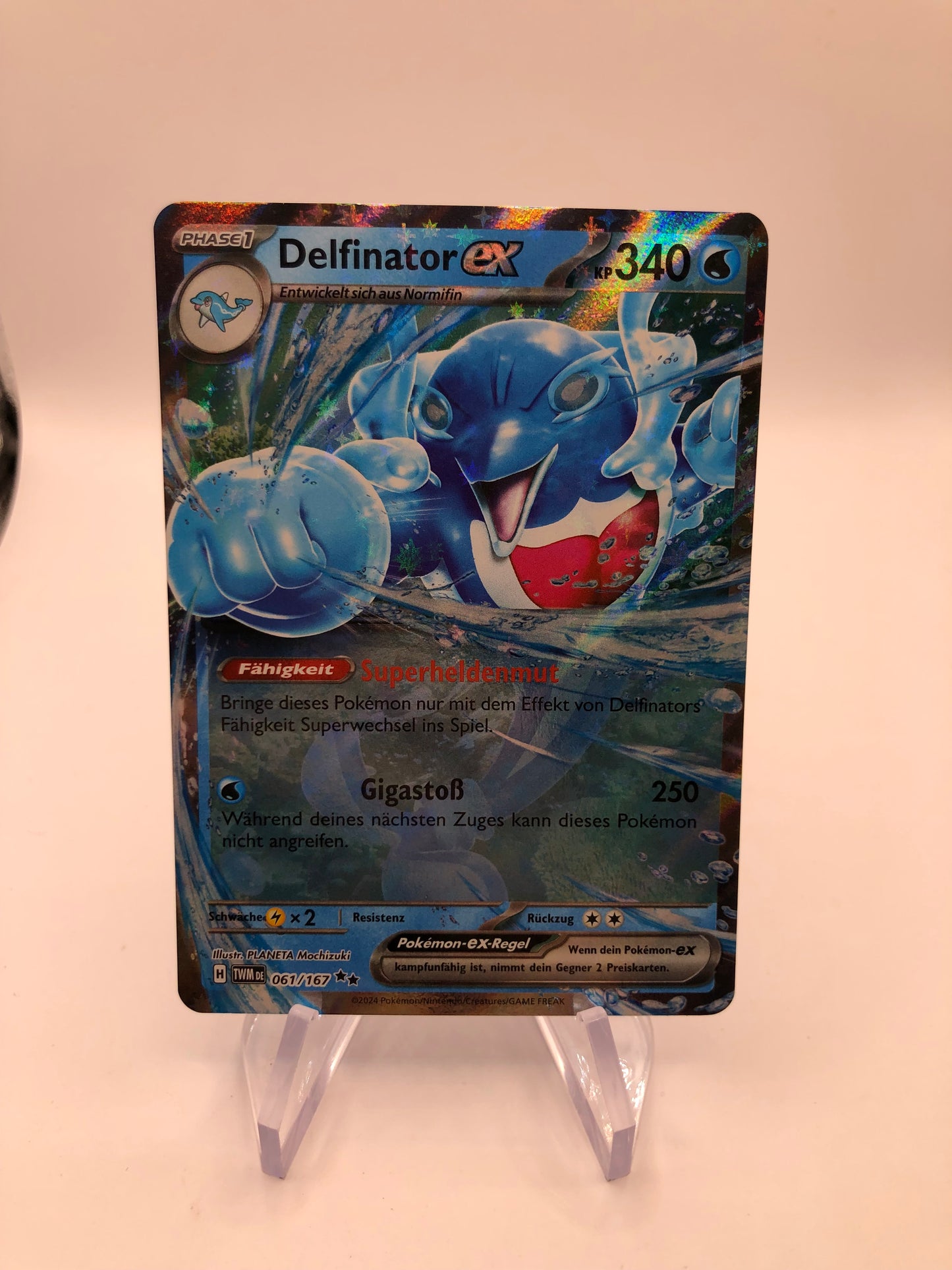 Pokemon Karte Ex Delfinator 61/167 Deutsch