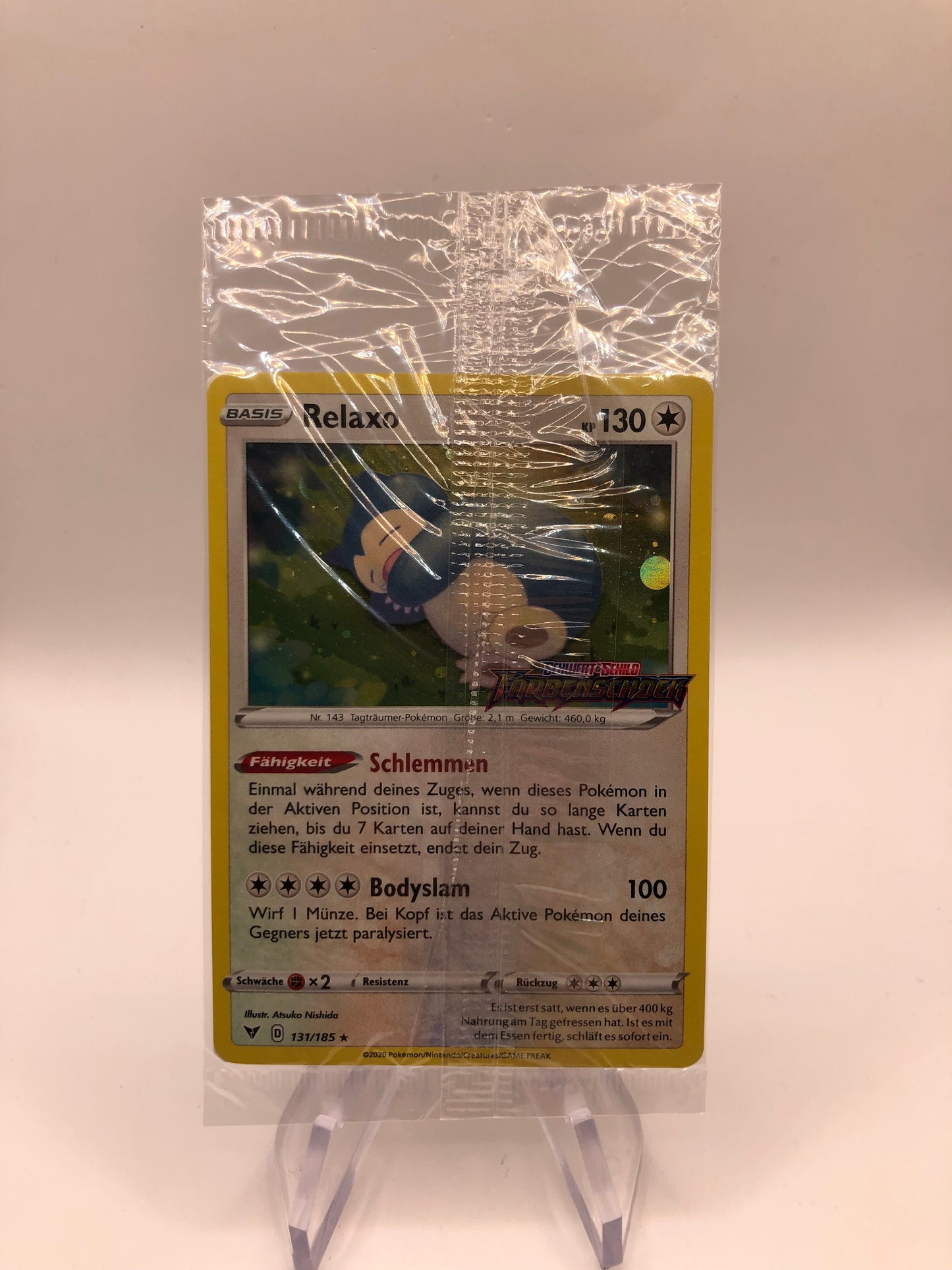 Pokemon Karte OVP Holo Relaxo 131/185 Deutsch