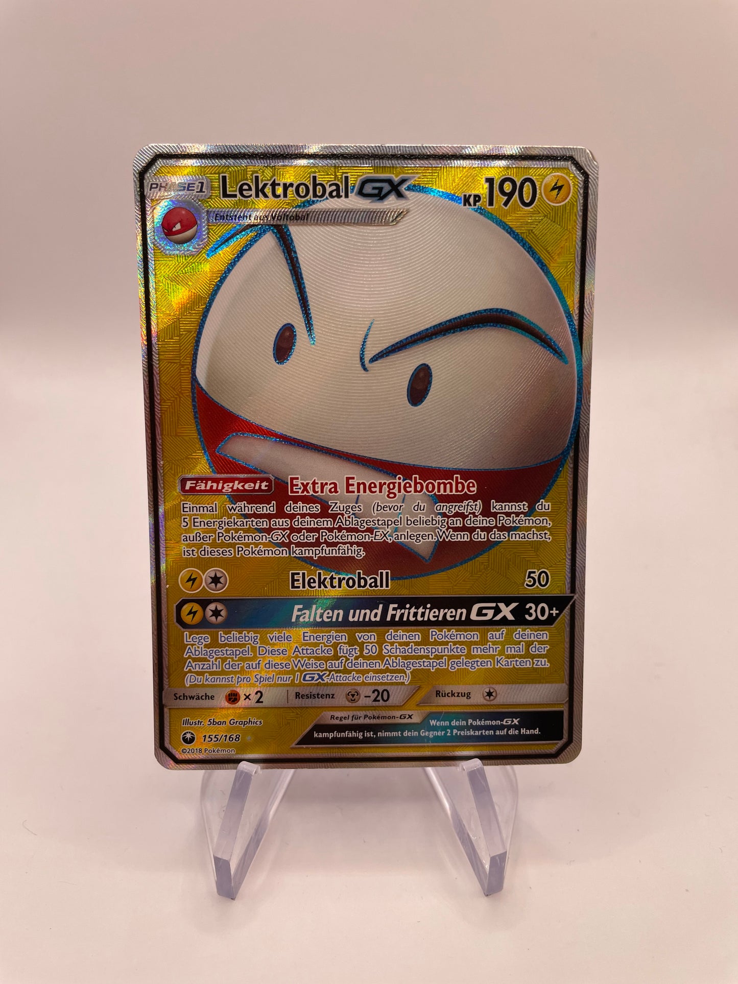 Pokémon Karte Lektrobal GX 155/168 Deutsch