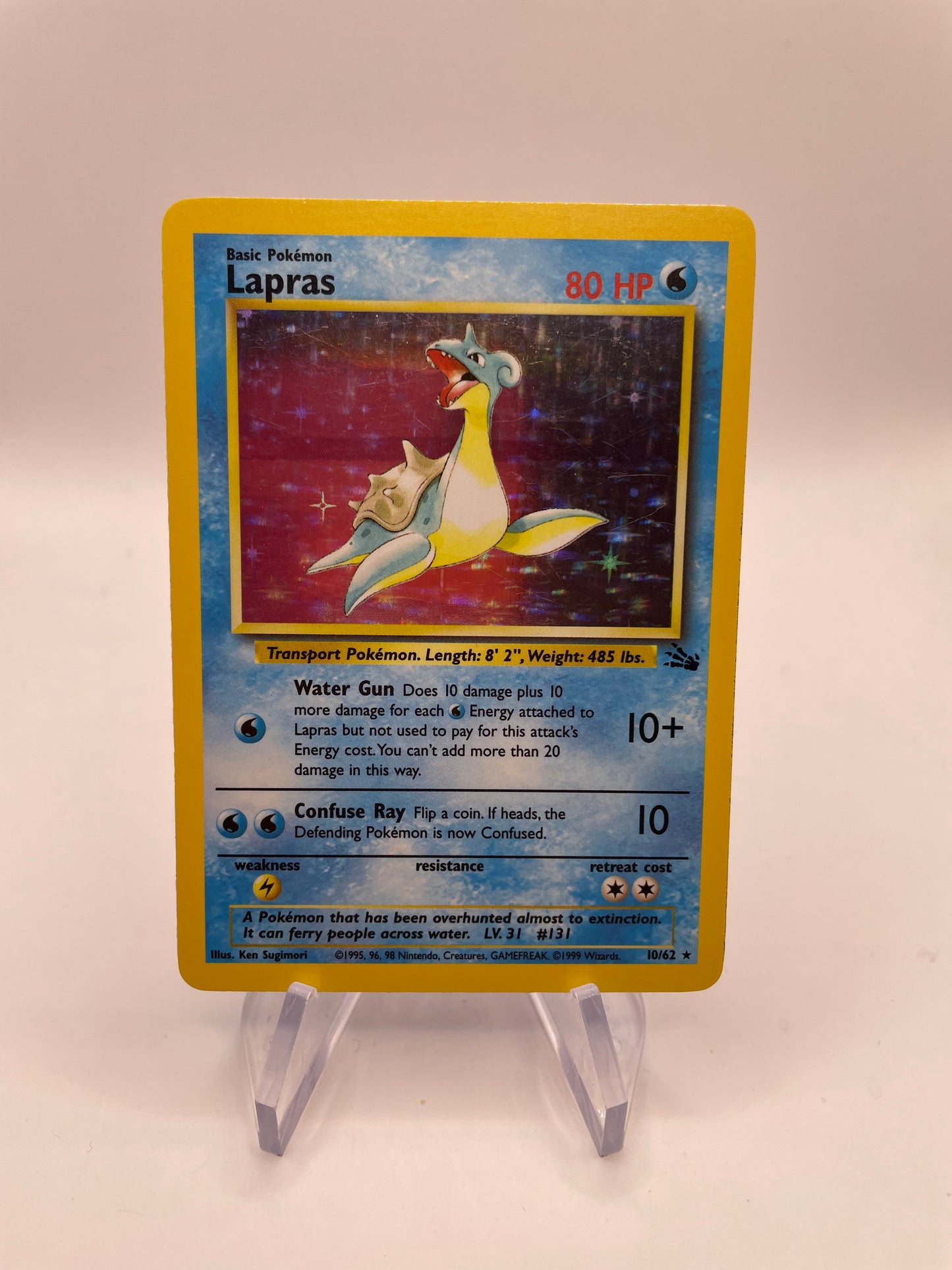 Pokemon Karte Holo Lapras 10/62 Englisch