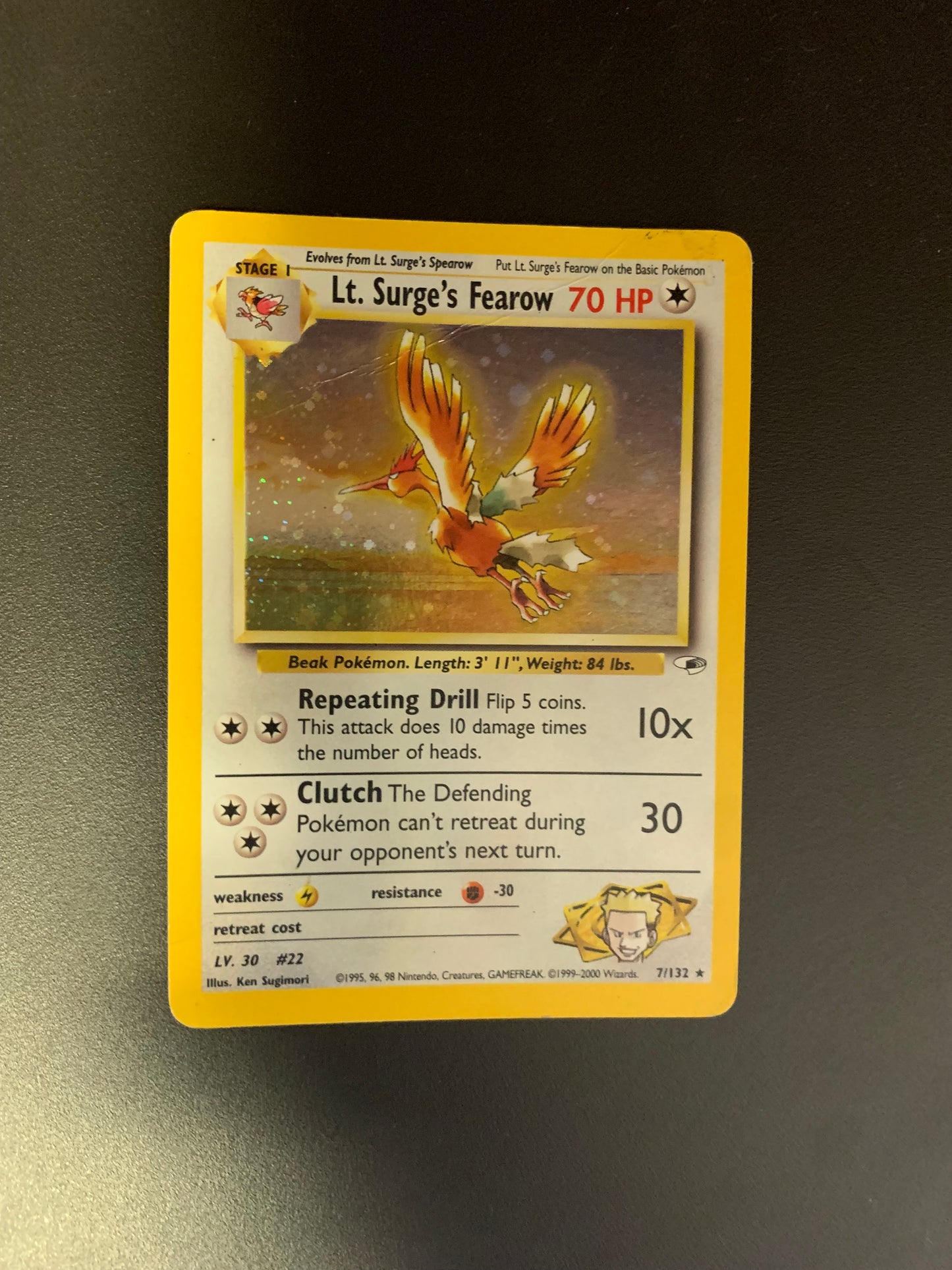 Pokemon Karte Lt.Surge Ibitak 7/132 Englisch