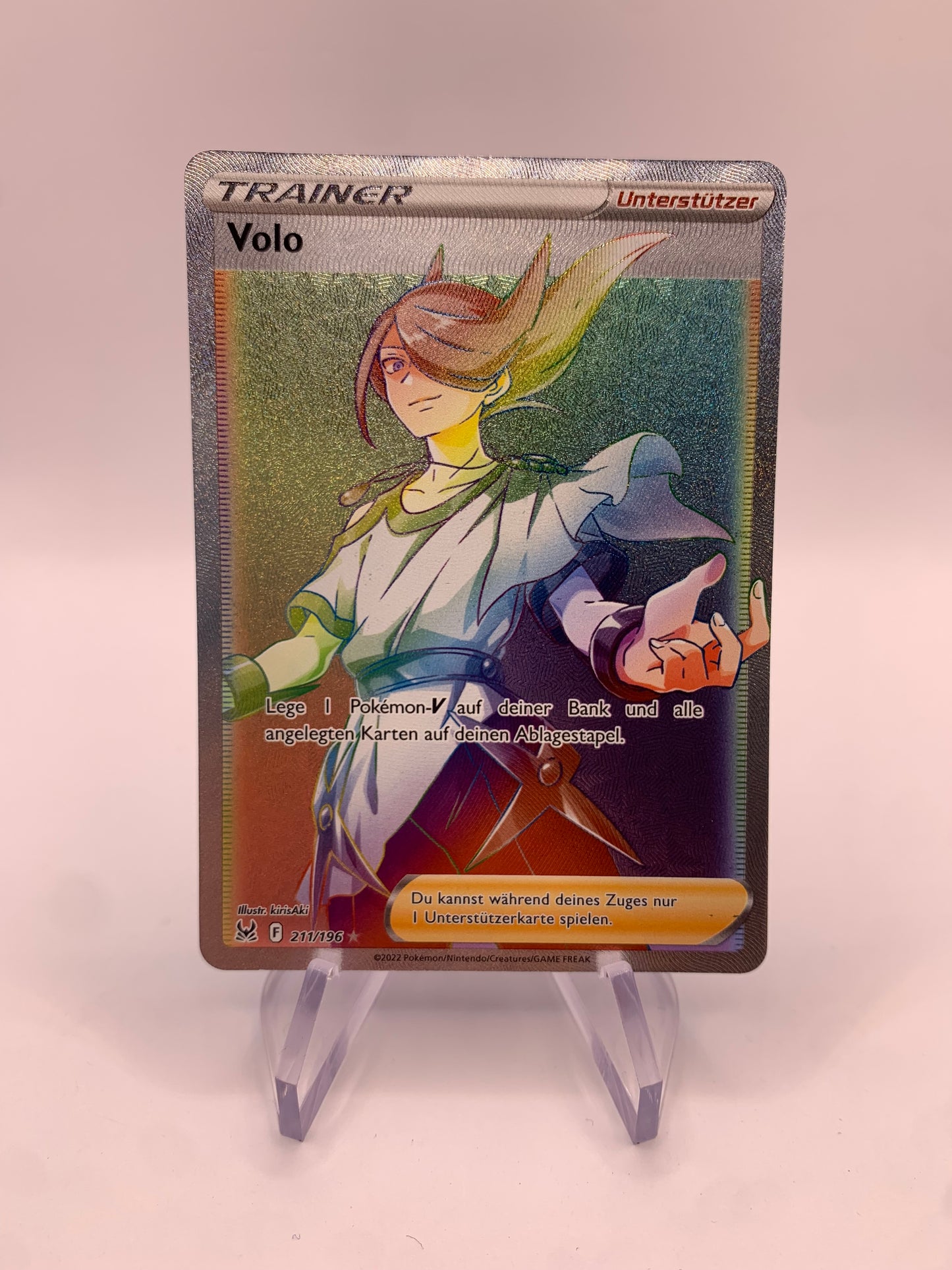 Pokemon Card Rainbow Trainer Volo 211/196 German