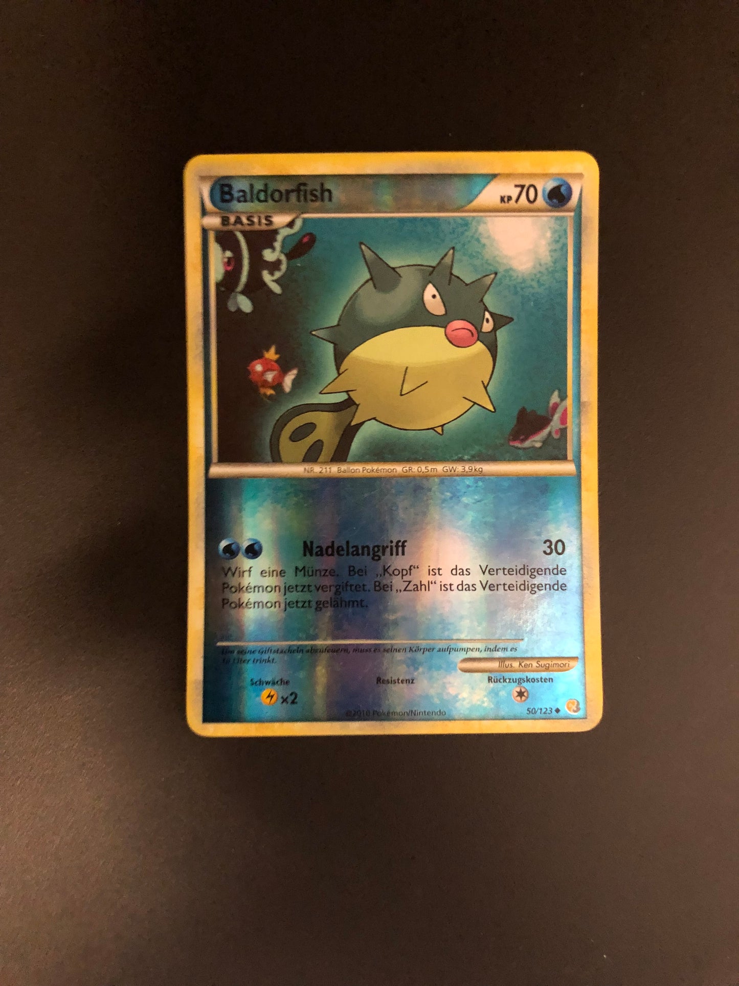 Pokemon Karte holo Baldorfish 50/123 Deutsch