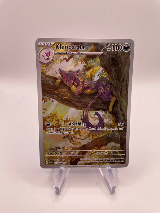 Pokemon Karte Art Rare Kleoparda 137/86  Deutsch