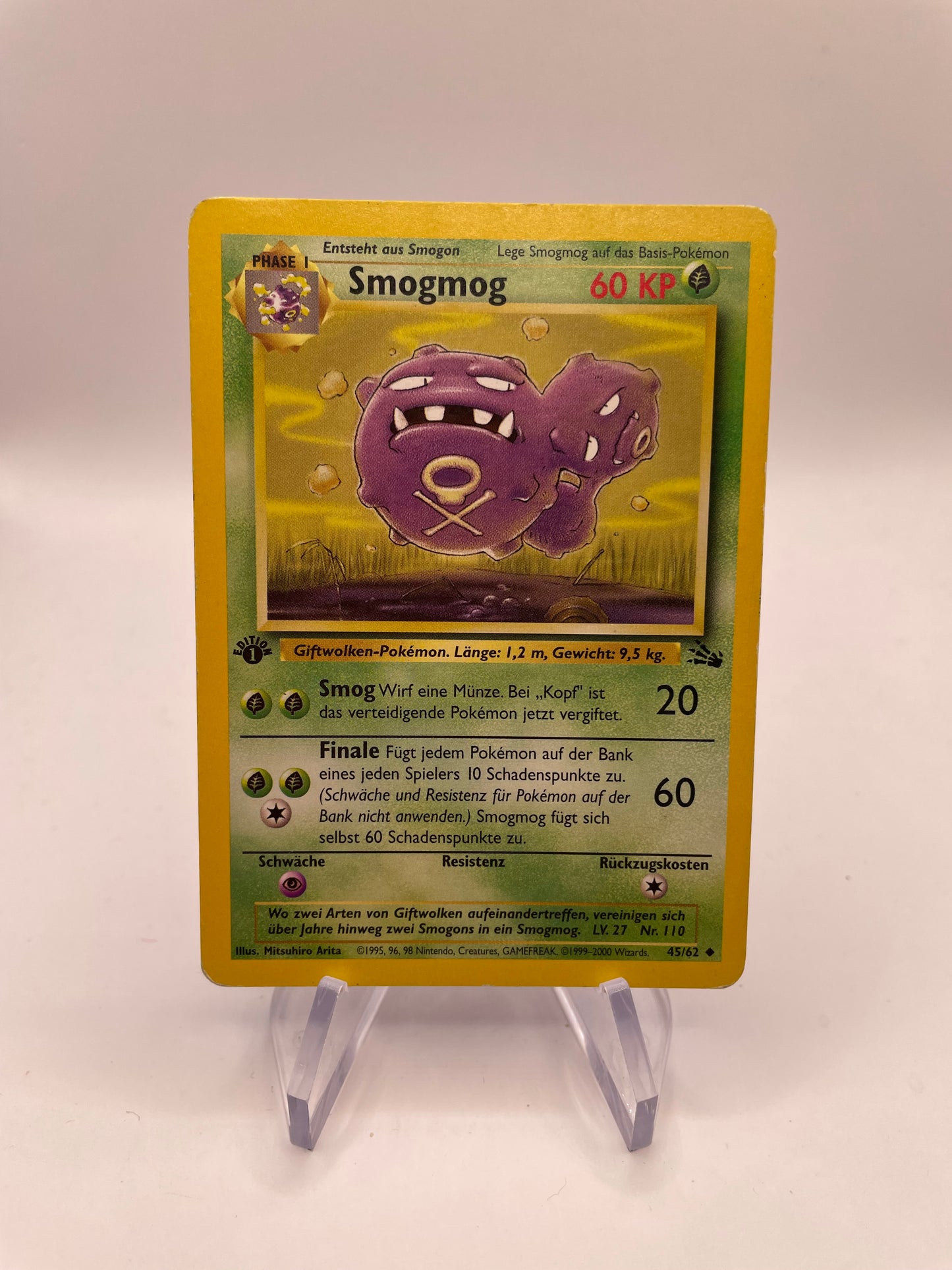Pokemon Karte Fossil Smogmog 45/62 Deutsch