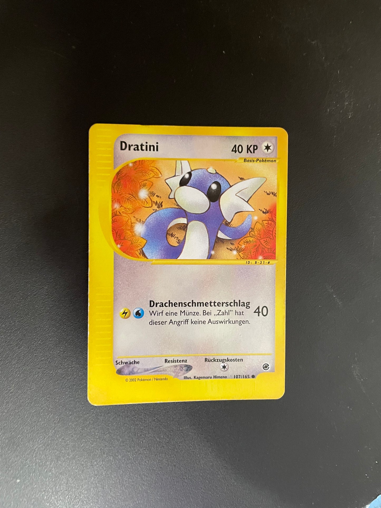 Pokemon Karte E-Series Dratini 107/165 Deutsch