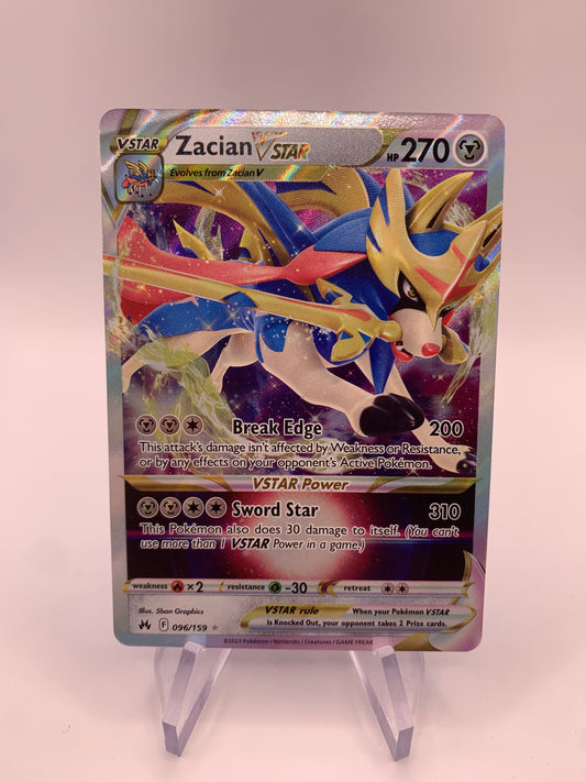 Pokemon card Vstar Zacian 96/159 English