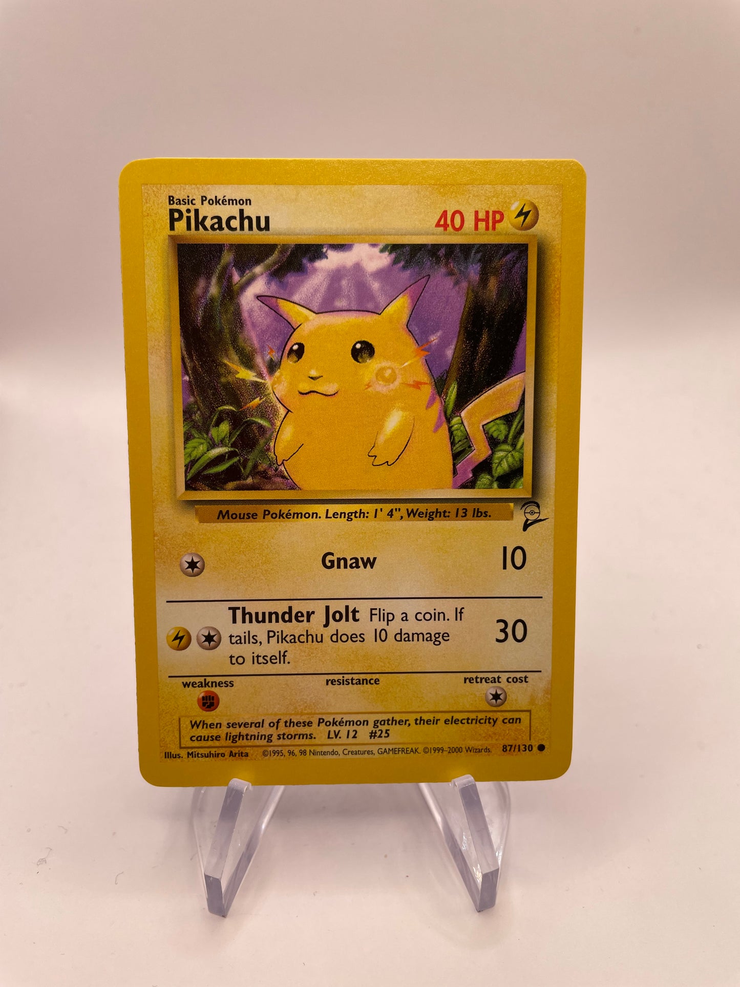 Pokemon Karte Base-Set 2 Pikachu 87/130 Englisch