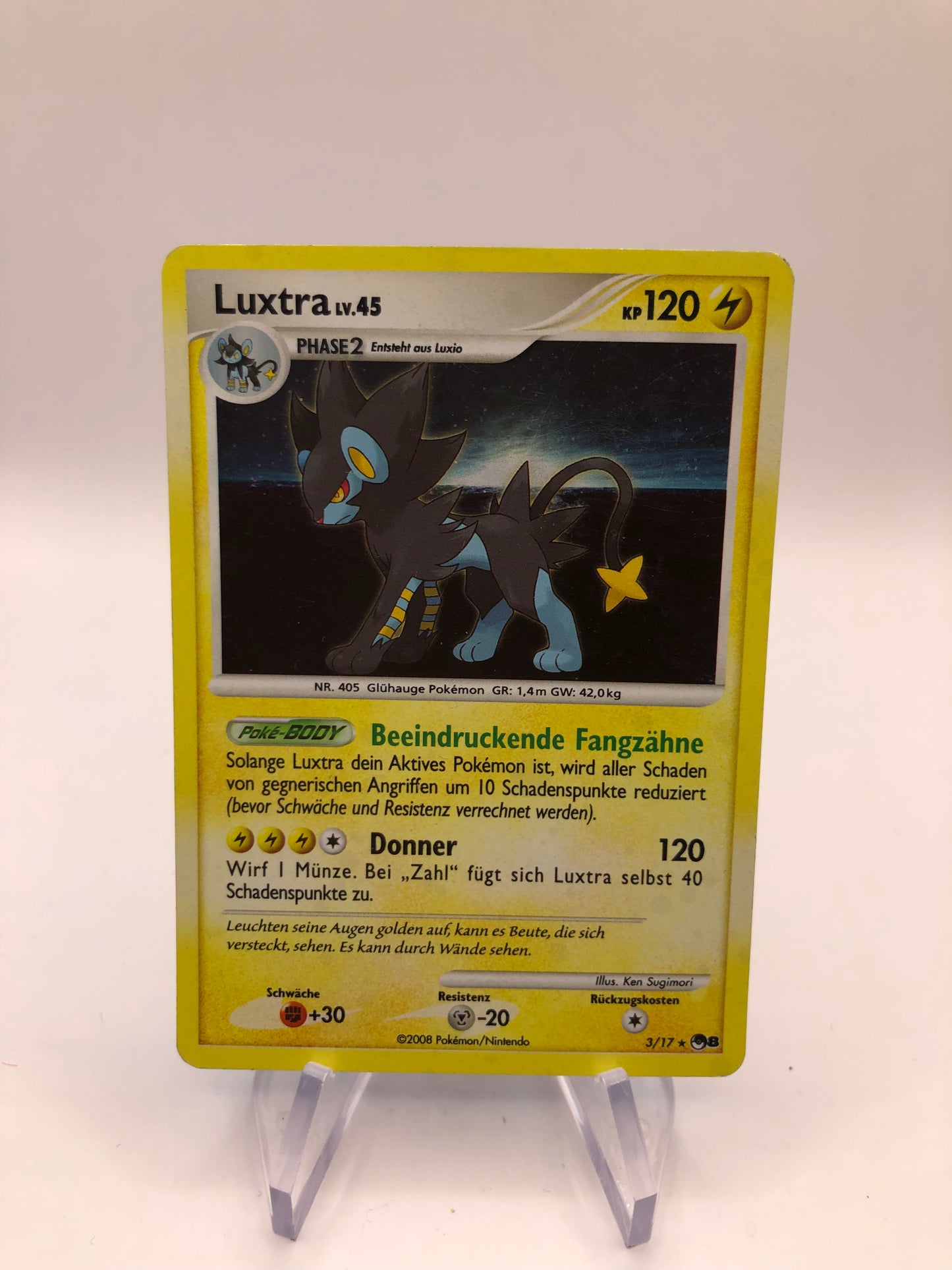 Pokemon Karte Holo Luxtra 3/17 Deutsch