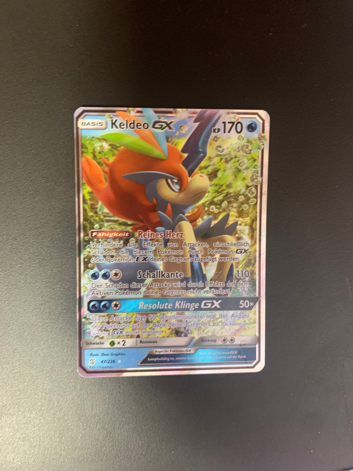 Pokemon Karte GX Keldeo 47/236 Deutsch