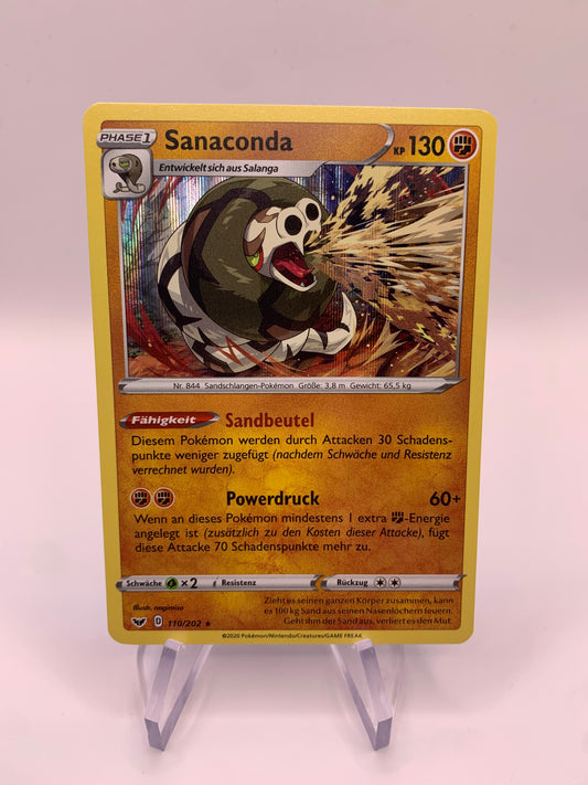 Pokemon Karte Holo Sanaconda 110/202 Deutsch