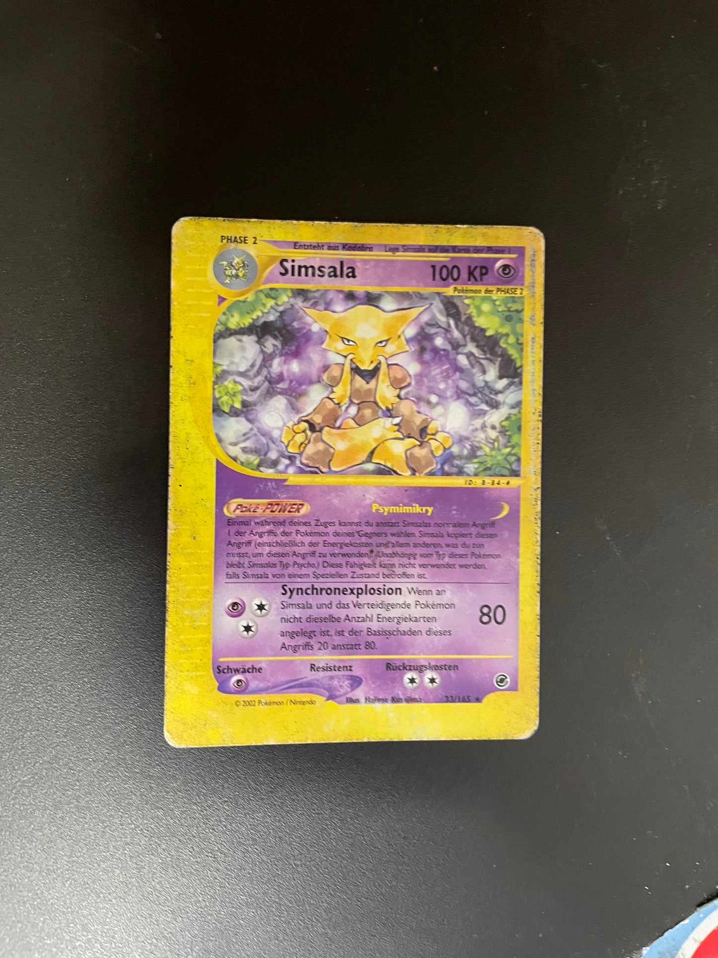Pokemon Karte e-Series Simsala 33/165 Deutsch