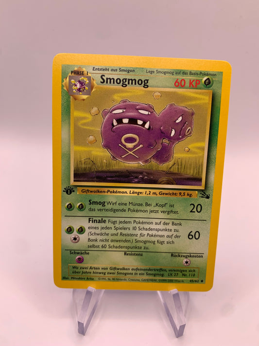 Pokemon Karte 1.Edition Fossil Smogmog 45/62 Deutsch