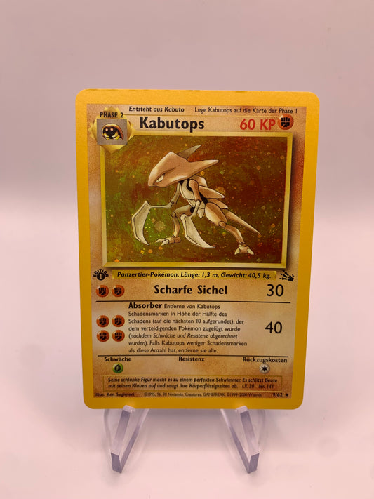 Pokemon Karte 1.Edition Fossil Kabutops 9/62 Deutsch