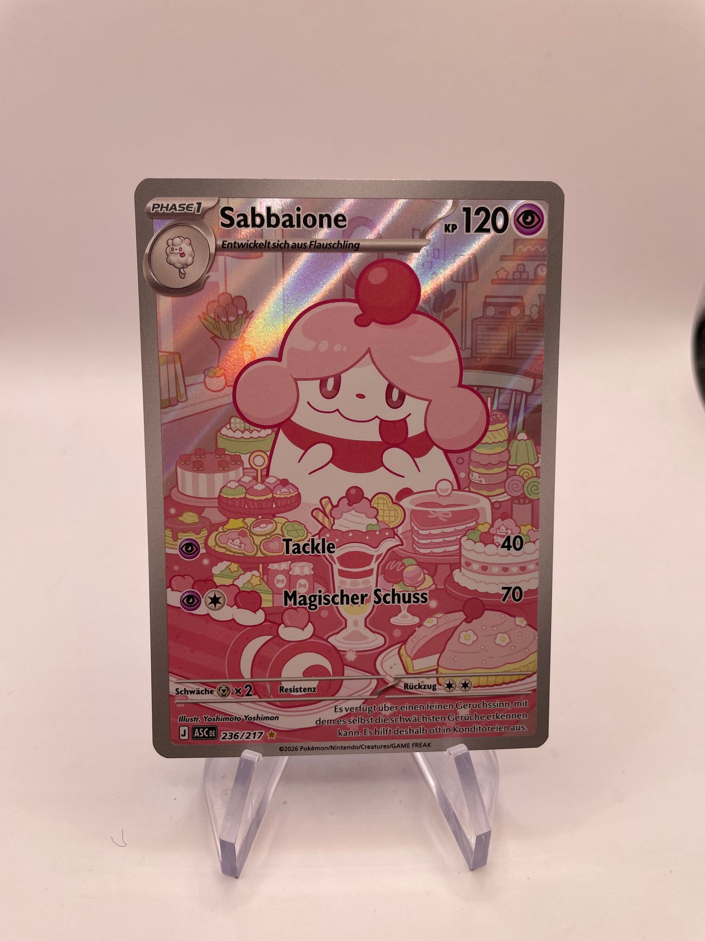 Pokémon Karte Art Rare Sabbaione 236/217 Deutsch