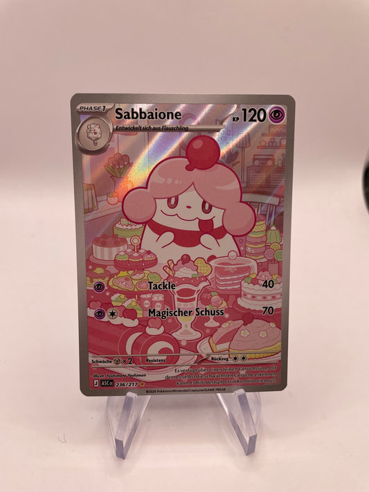 Pokémon Karte Art Rare Sabbaione 236/217 Deutsch
