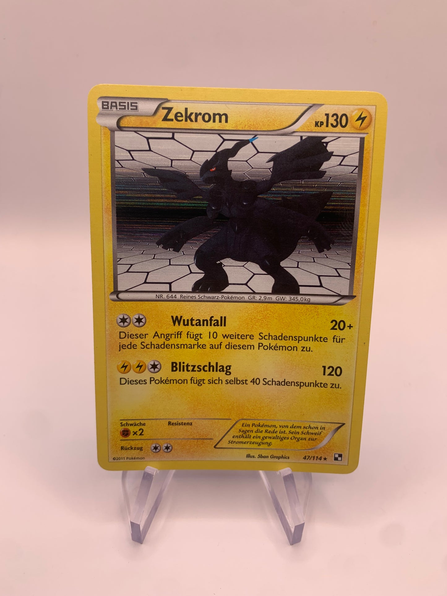 Pokemon Karte Holo Zekrom 47/114 Deutsch