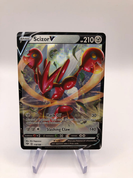 Pokemon Karte V Scizor 118/189 Englisch